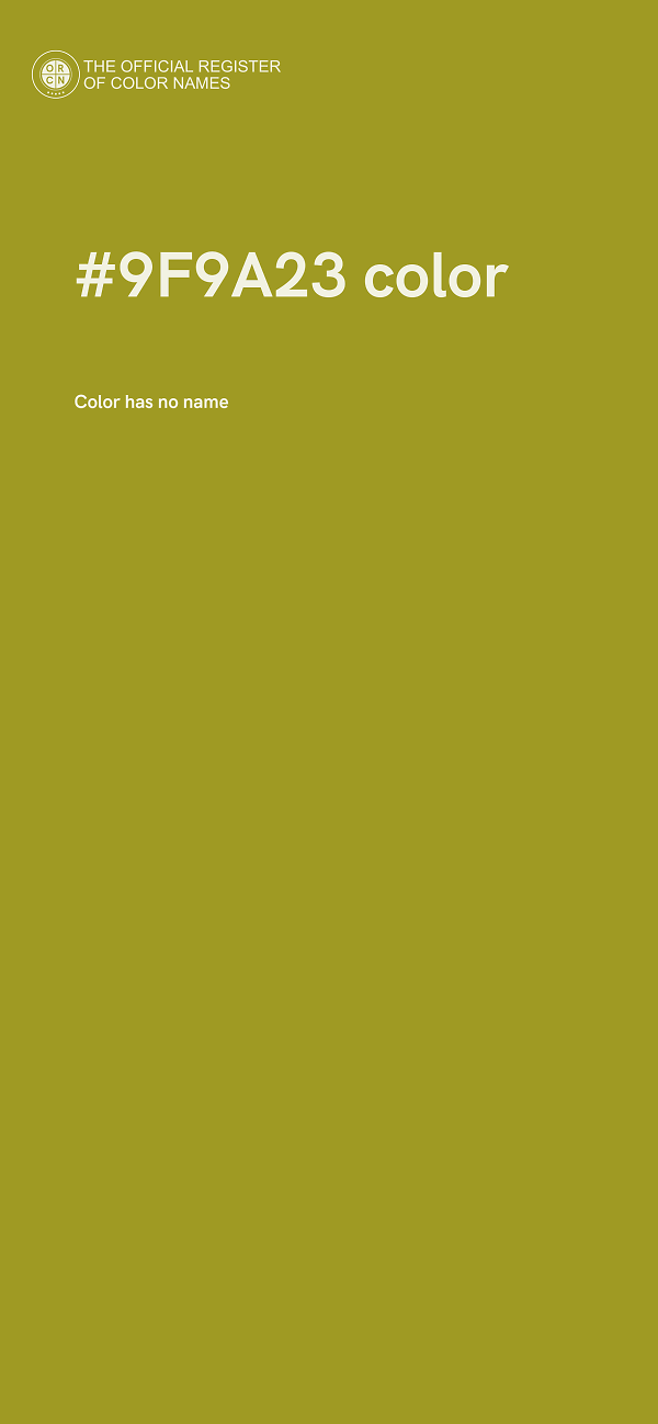 #9F9A23 color image