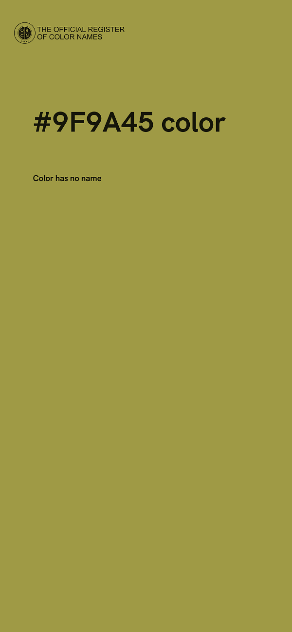 #9F9A45 color image