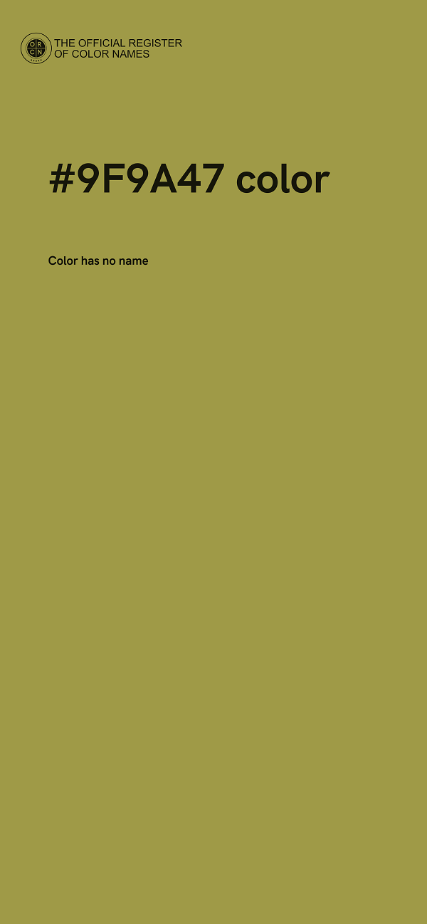 #9F9A47 color image