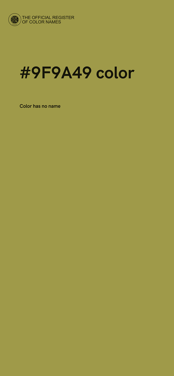 #9F9A49 color image