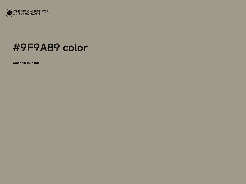 #9F9A89 color image