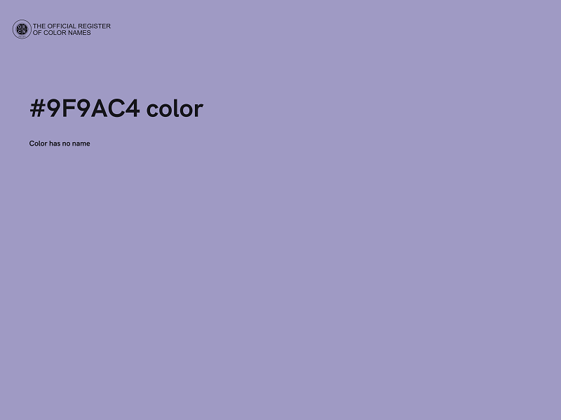 #9F9AC4 color image