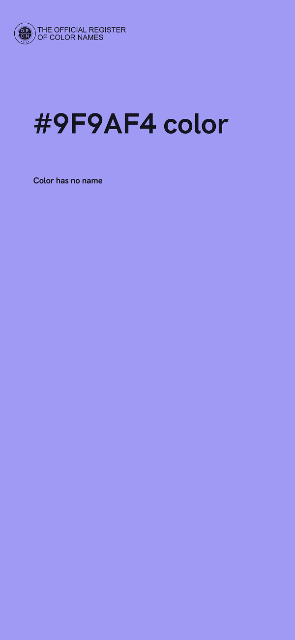 #9F9AF4 color image