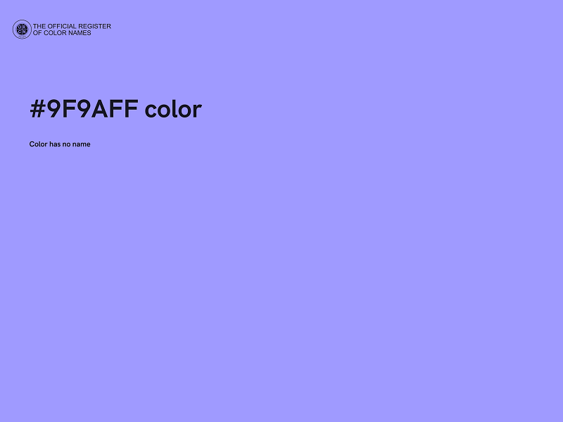 #9F9AFF color image