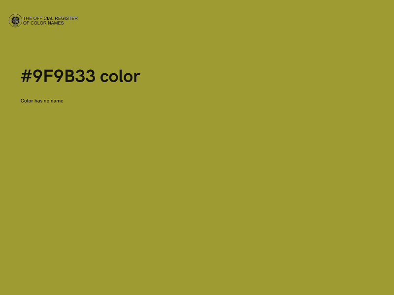 #9F9B33 color image