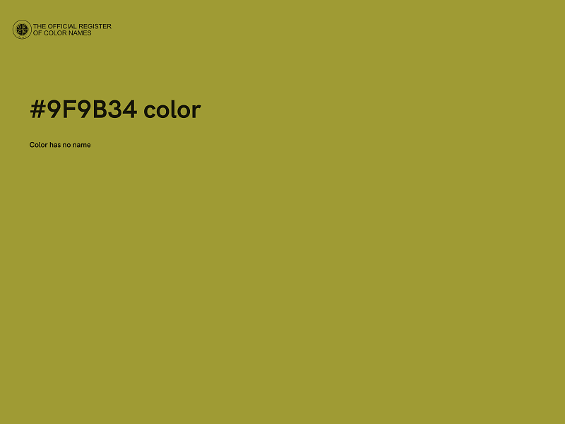 #9F9B34 color image