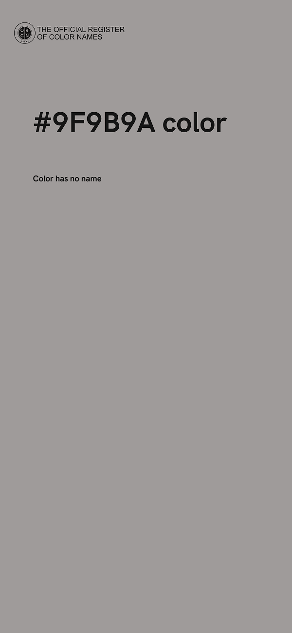 #9F9B9A color image