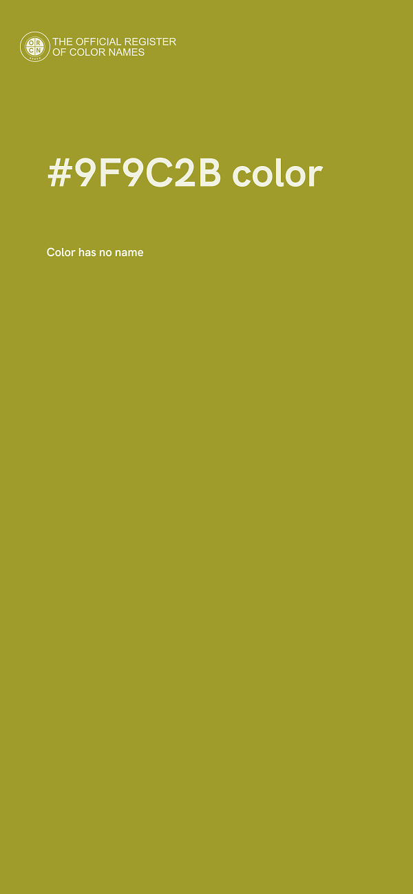 #9F9C2B color image