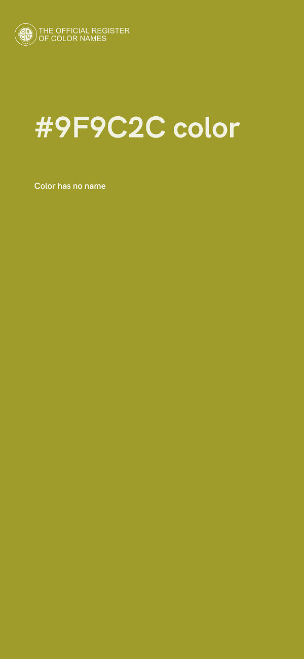 #9F9C2C color image
