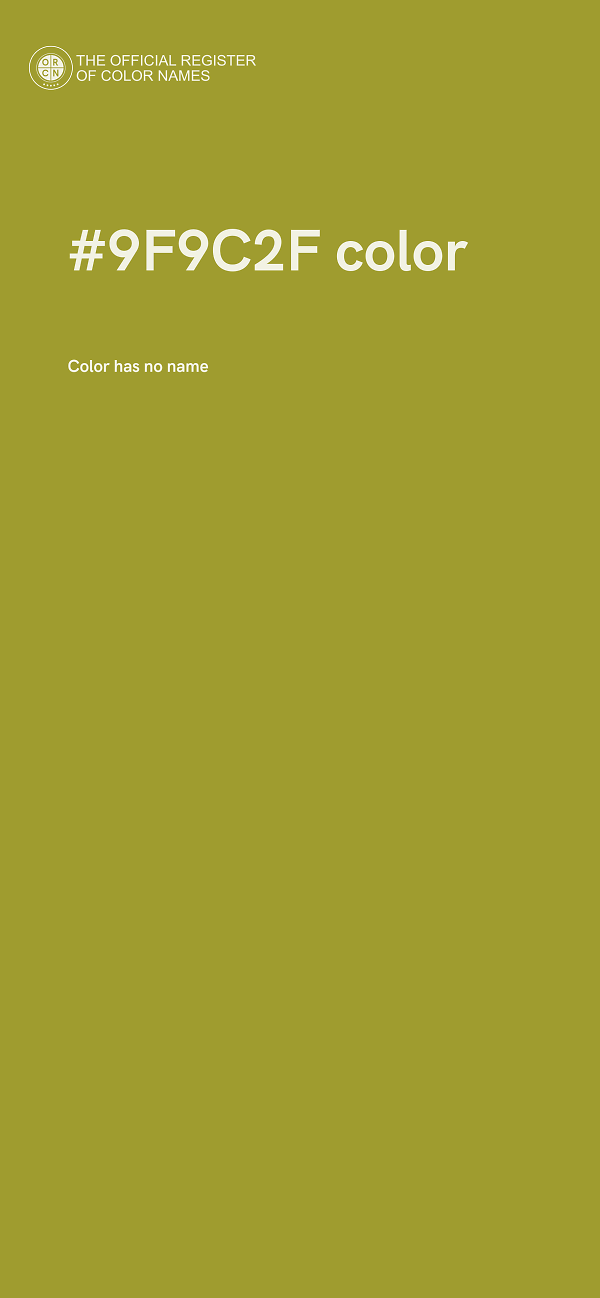 #9F9C2F color image