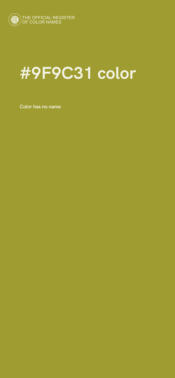 #9F9C31 color image