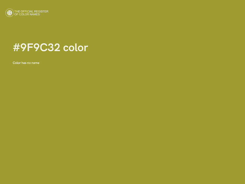 #9F9C32 color image