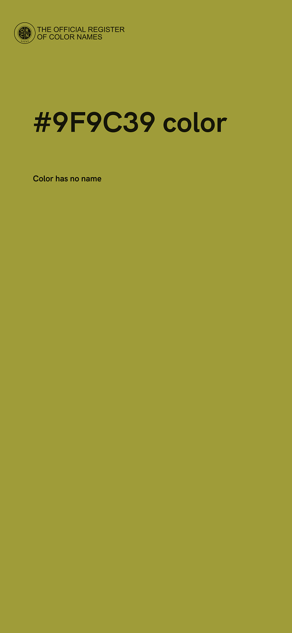 #9F9C39 color image