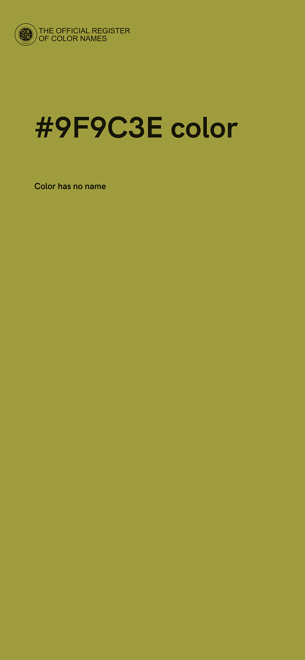 #9F9C3E color image
