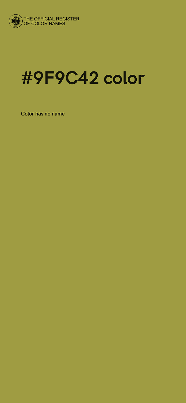 #9F9C42 color image