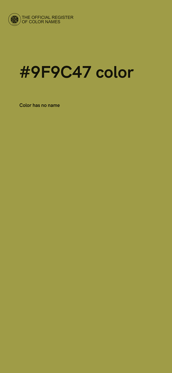#9F9C47 color image