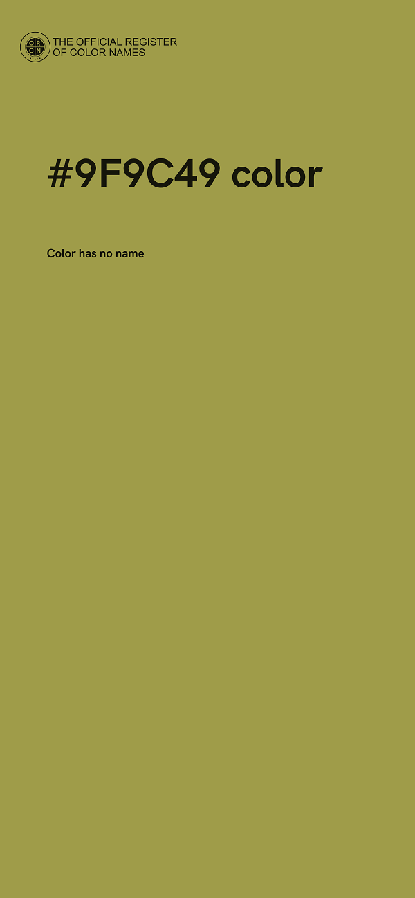 #9F9C49 color image