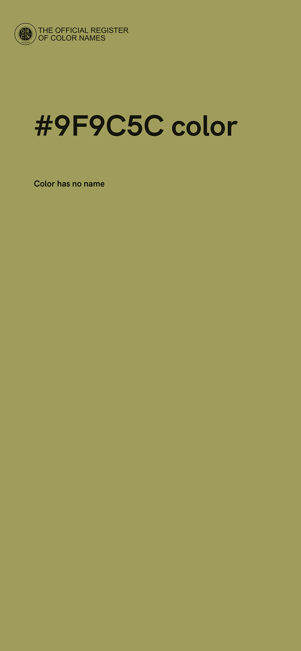 #9F9C5C color image