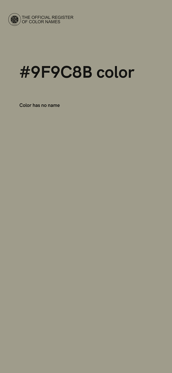 #9F9C8B color image