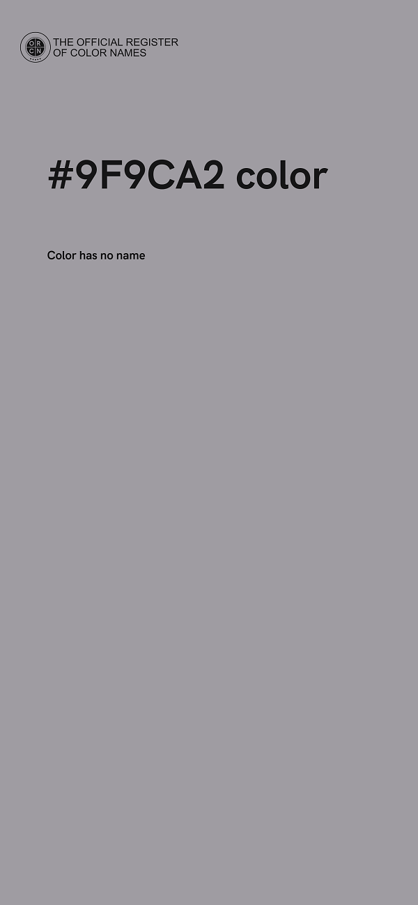 #9F9CA2 color image