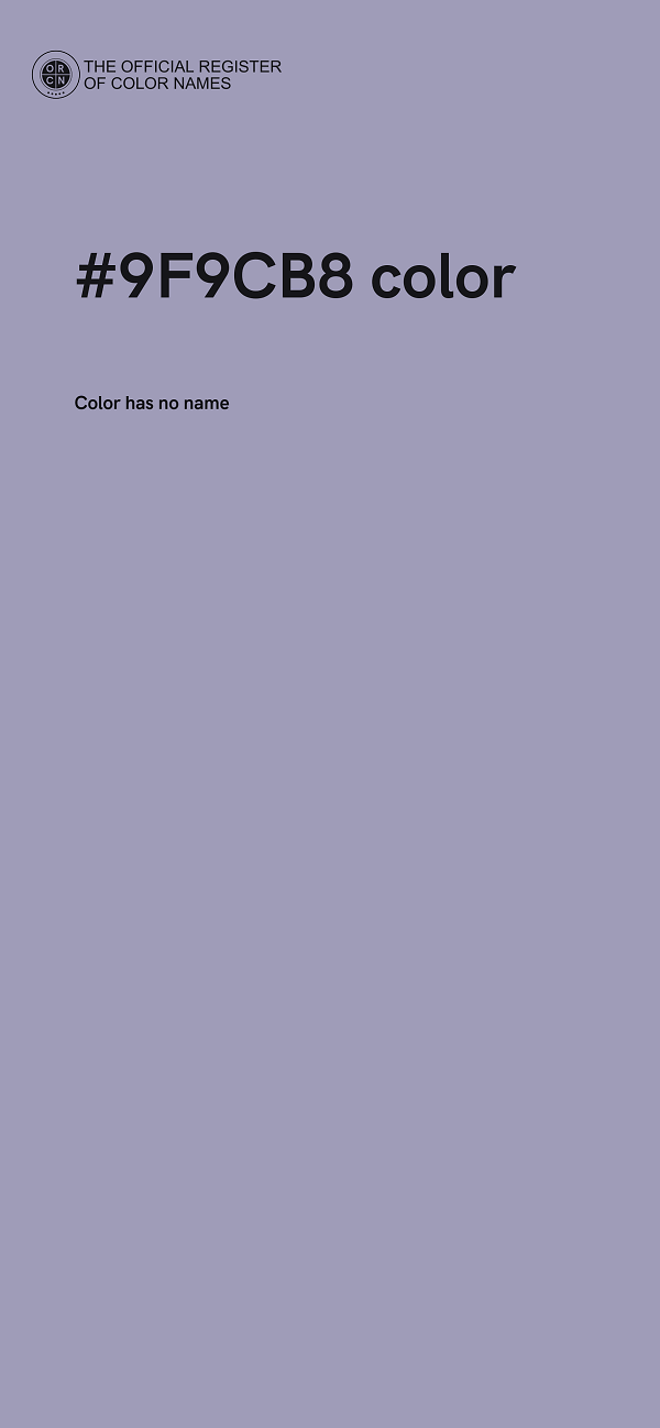 #9F9CB8 color image