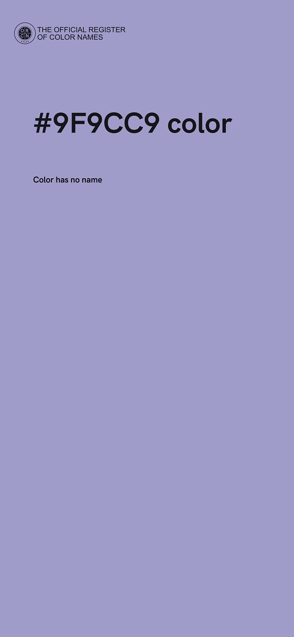 #9F9CC9 color image