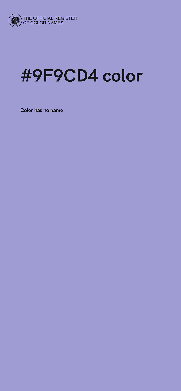 #9F9CD4 color image