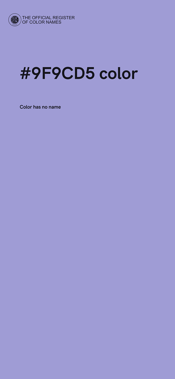 #9F9CD5 color image