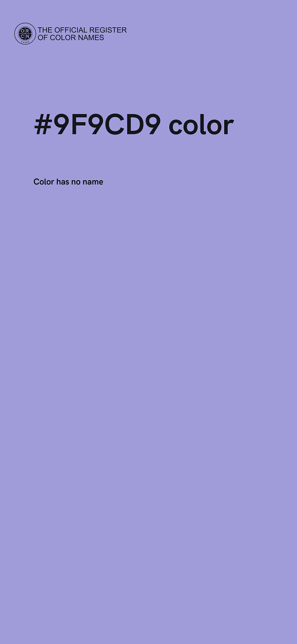 #9F9CD9 color image