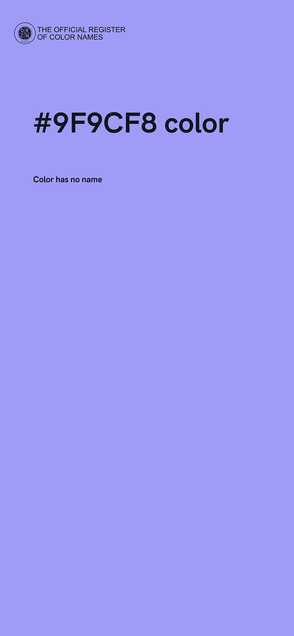 #9F9CF8 color image