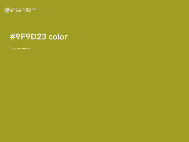 #9F9D23 color image