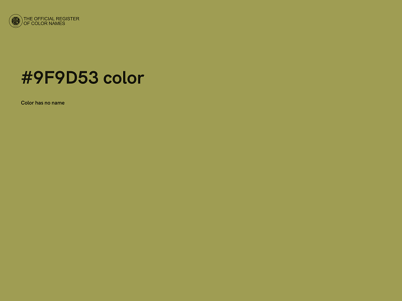 #9F9D53 color image