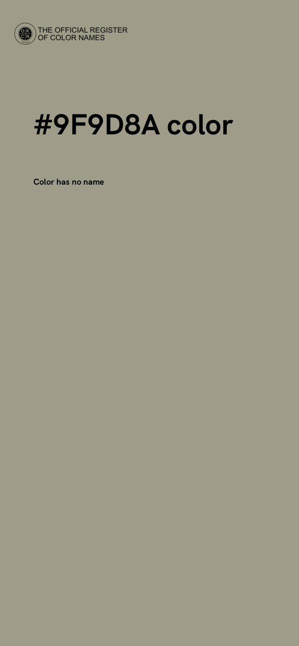 #9F9D8A color image