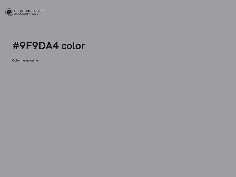 #9F9DA4 color image