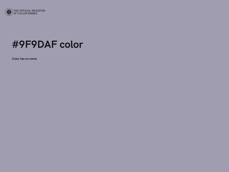 #9F9DAF color image