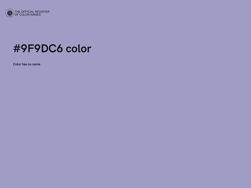#9F9DC6 color image