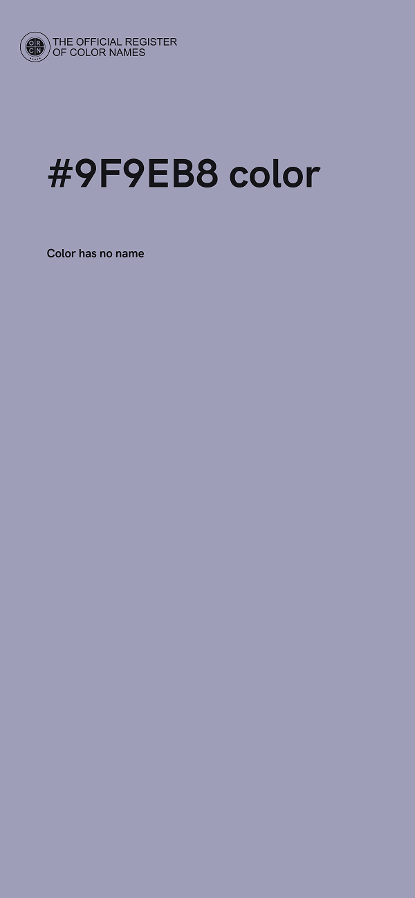 #9F9EB8 color image