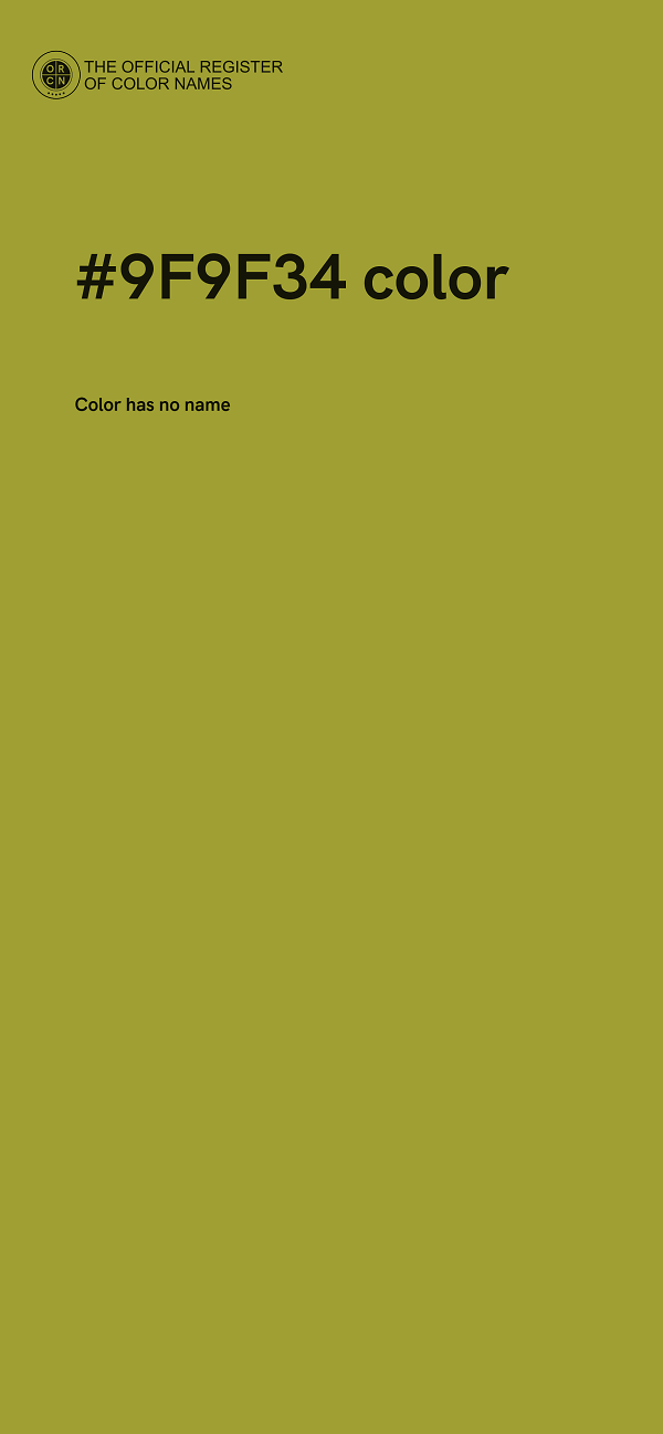 #9F9F34 color image