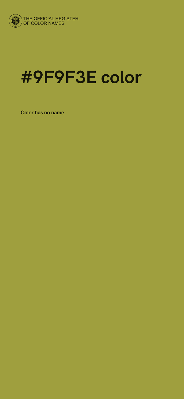 #9F9F3E color image