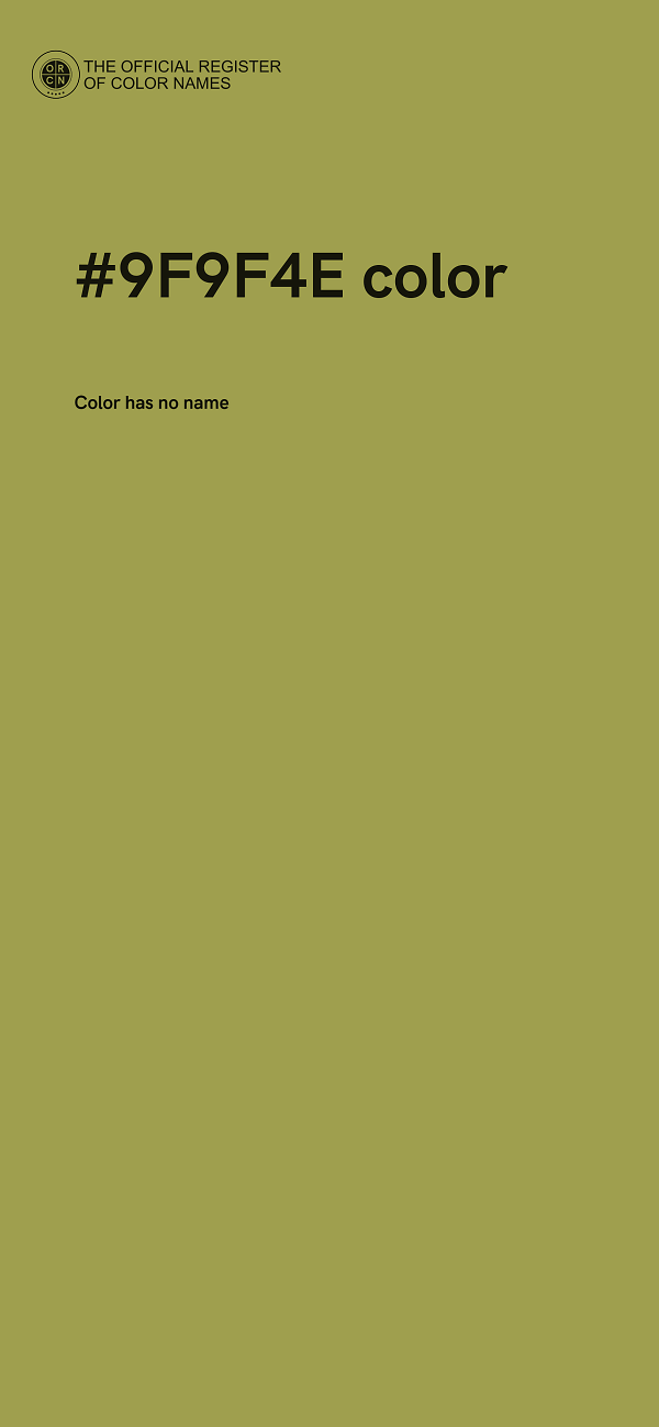 #9F9F4E color image