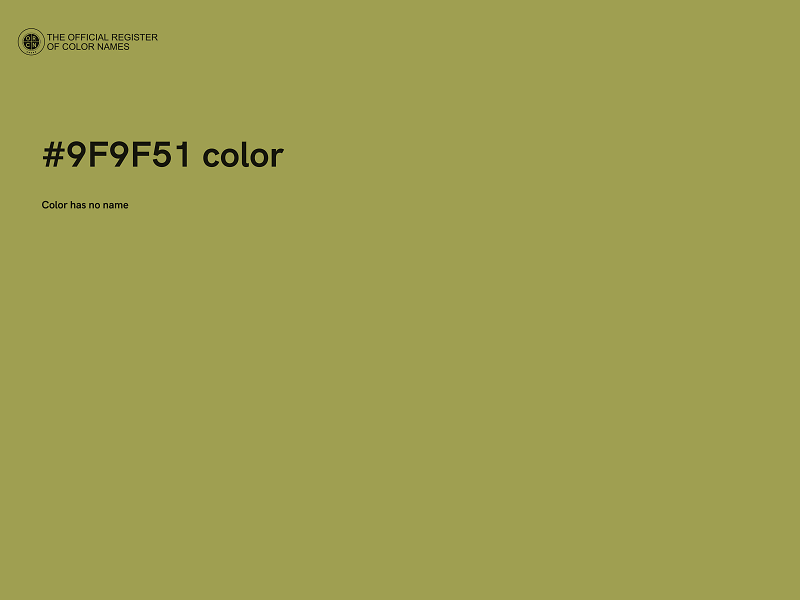 #9F9F51 color image