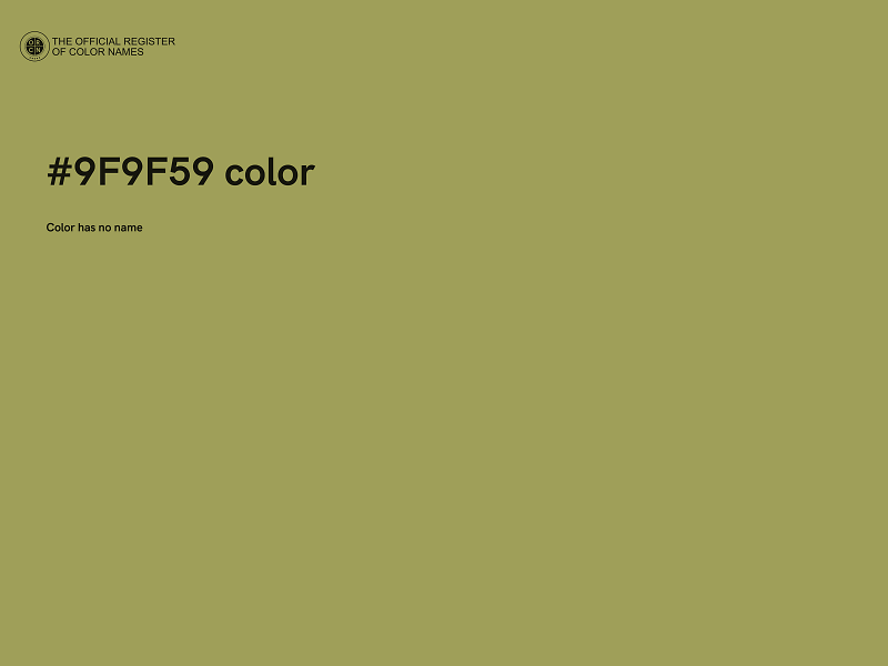 #9F9F59 color image