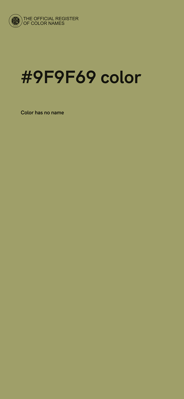 #9F9F69 color image