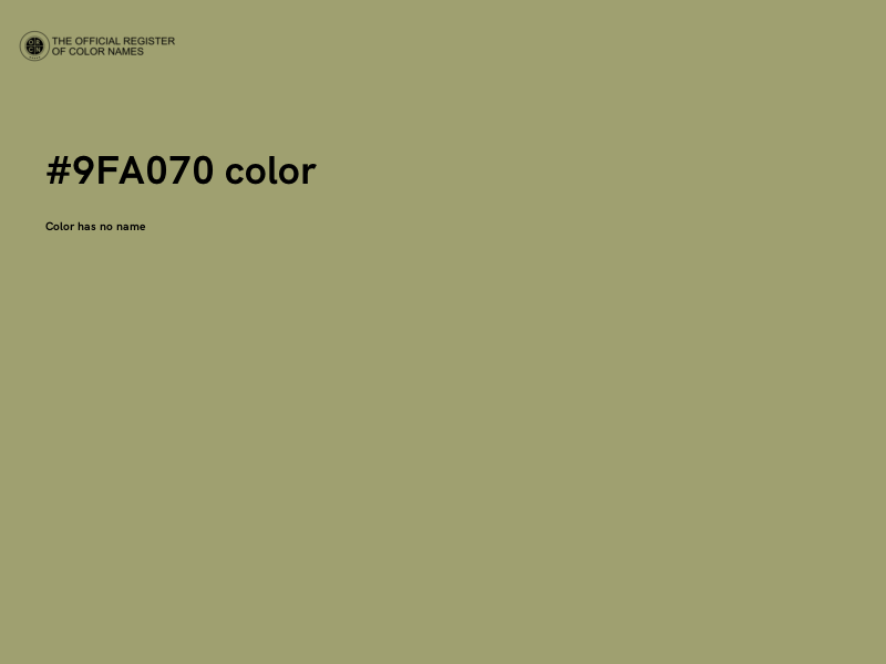 #9FA070 color image