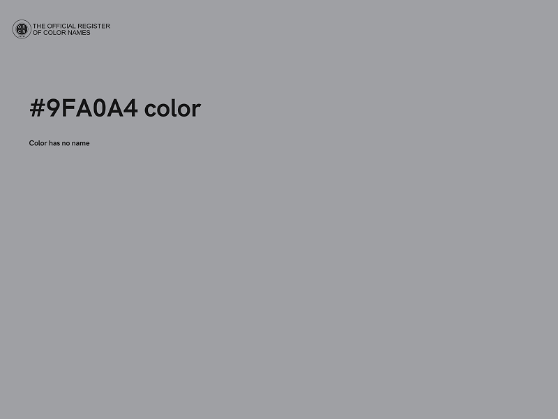 #9FA0A4 color image