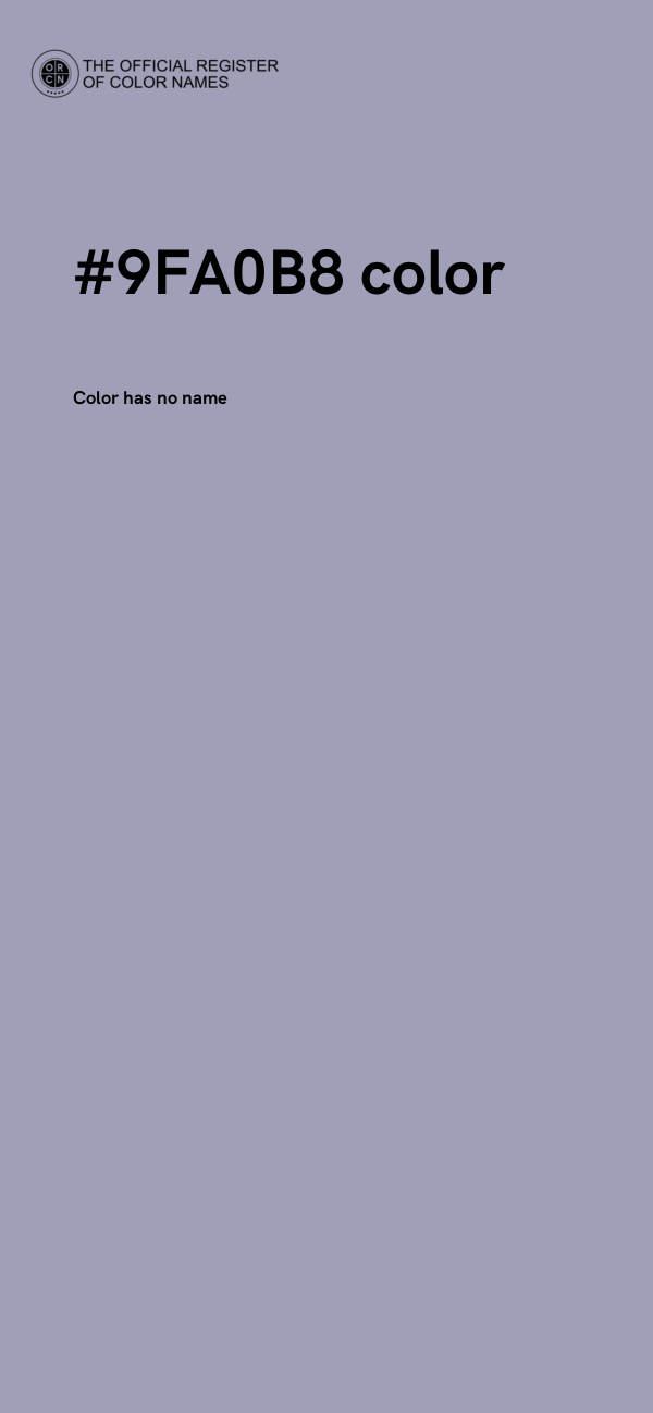 #9FA0B8 color image