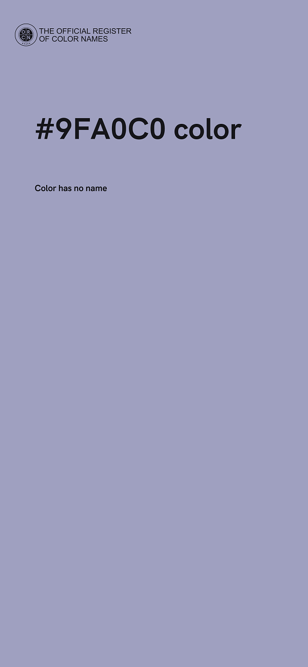 #9FA0C0 color image