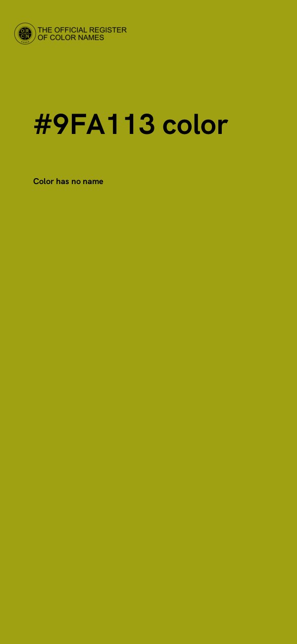 #9FA113 color image