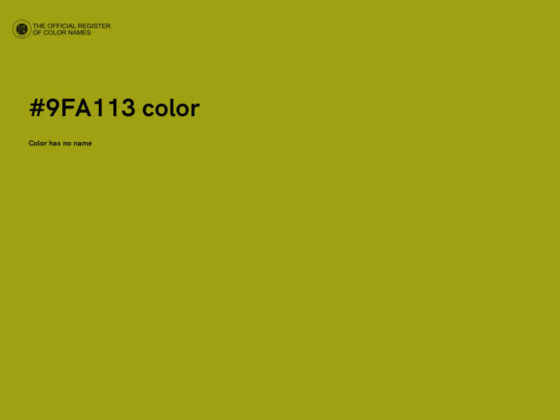 #9FA113 color image