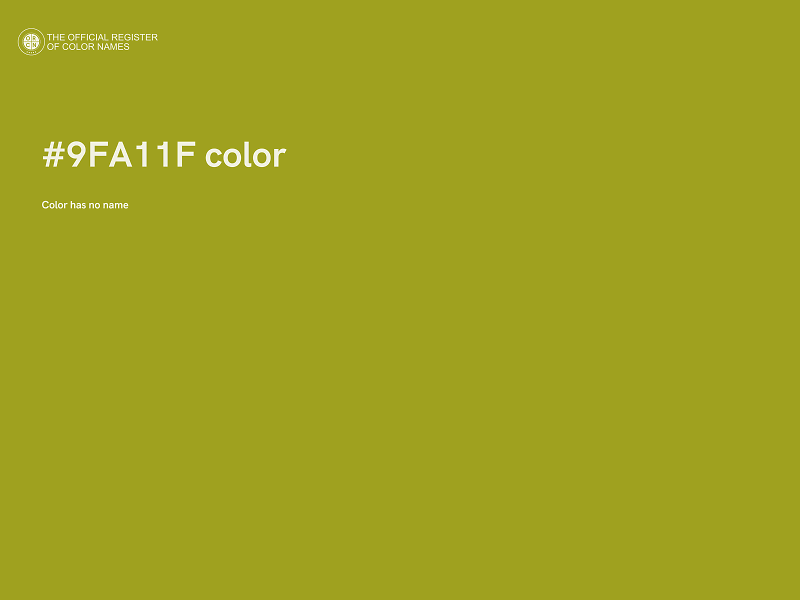 #9FA11F color image